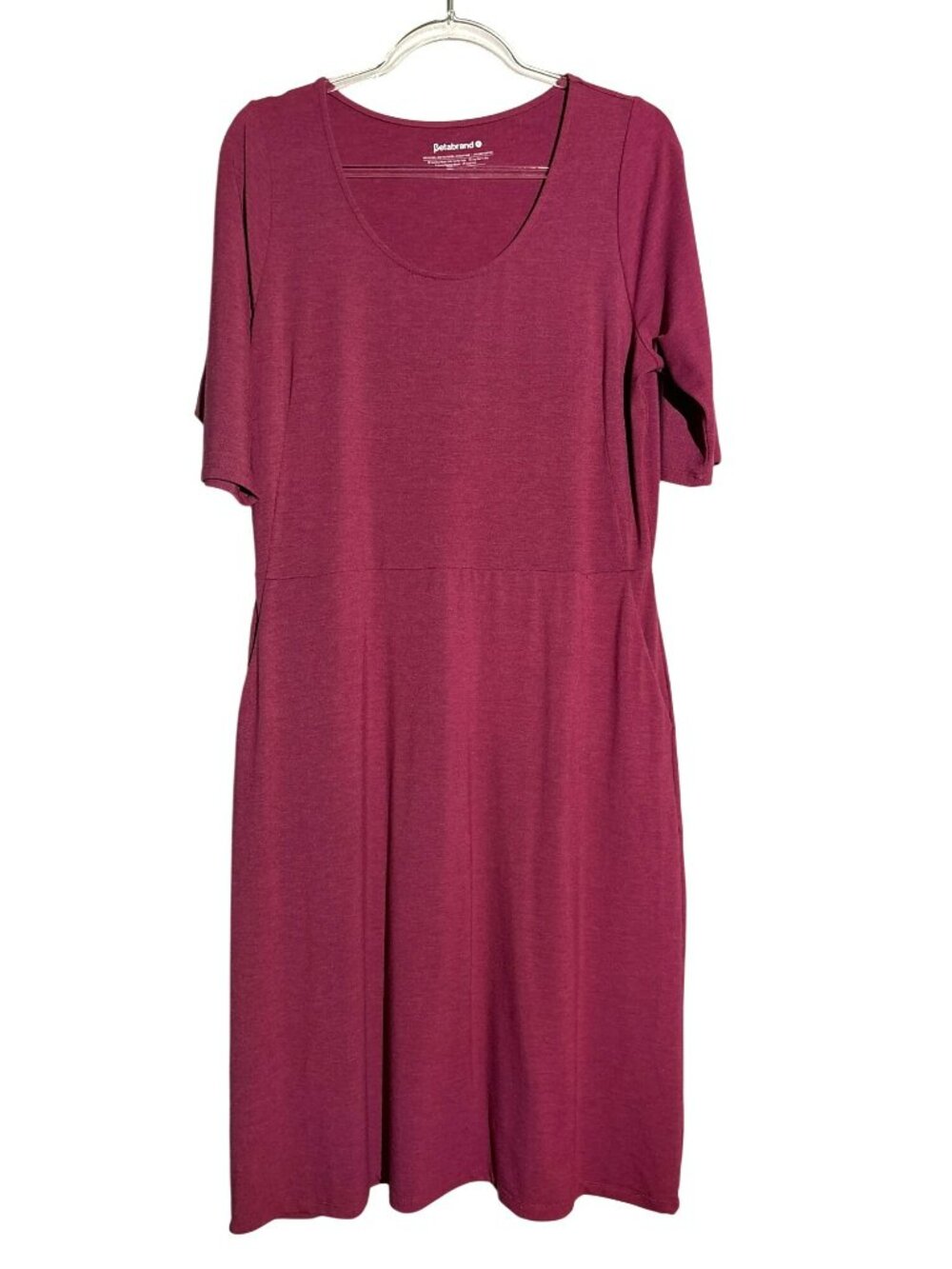 Betabrand 72 Hour Jersey Pull-On Style Dress With Pockets Size XL